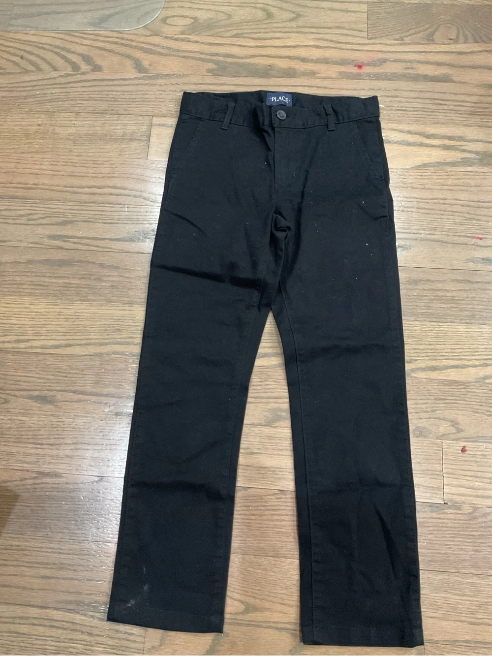 The Children's Place Boys Black Straight Leg Pants Size 8 Like New